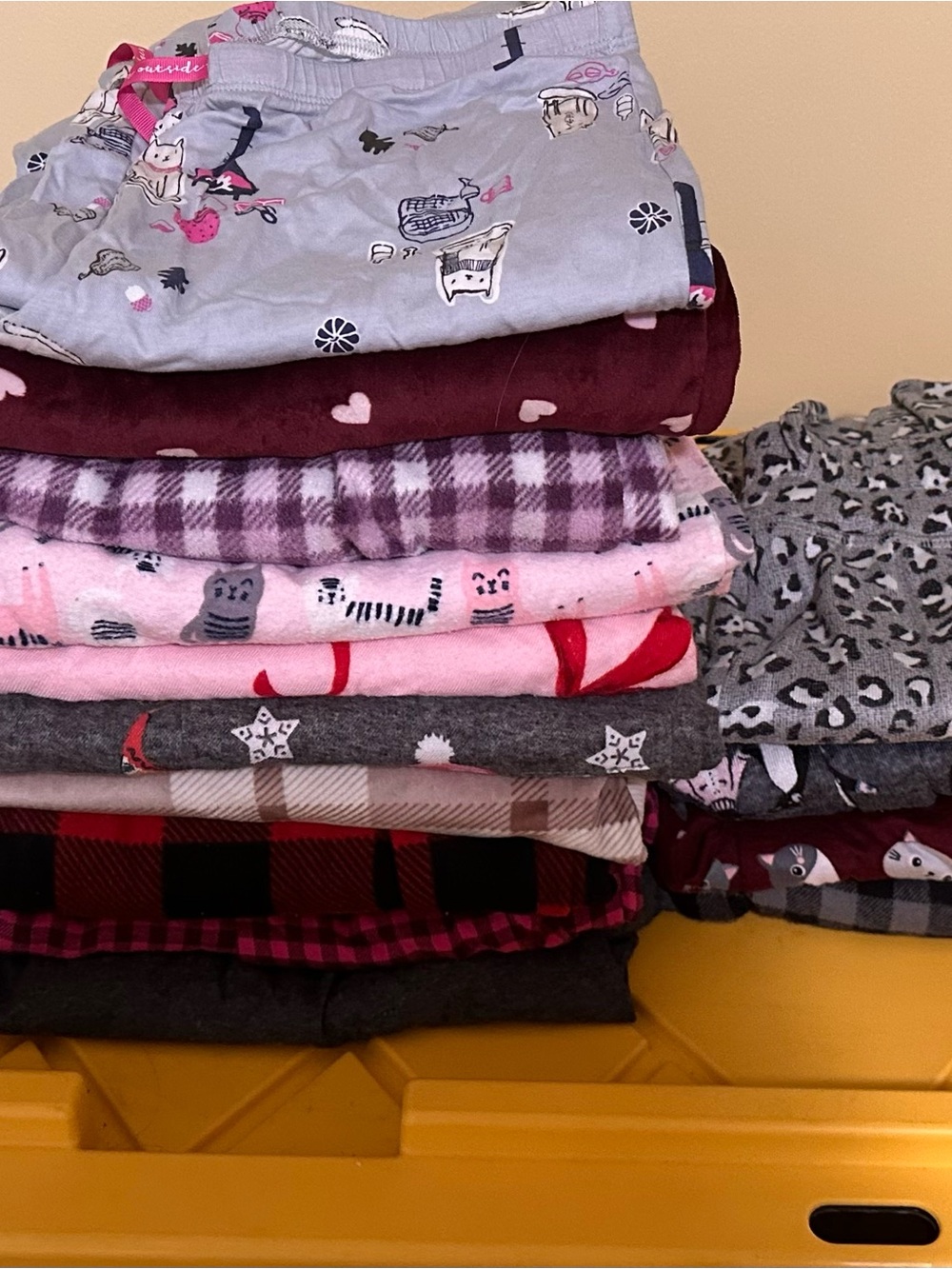 Womens Lot of Pink & Gray Mixed Pajama pants- Assorted Cozy Sleepwear
